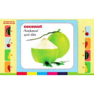 Sách - Bộ Thẻ Học Tiếng Anh - Phát Triển Trí Tuệ Cho Trẻ - Rau, Củ Và Quả - Hồng Ân