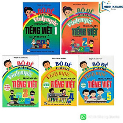 Combo 5 cuốn Bộ Đề Luyện Thi Violympic Trạng Nguyên Tiếng Việt Lớp 1 + 2 + 3 + 4 +5 Trên Internet (HA-MK)