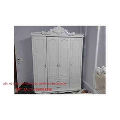 Tủ quần áo 4 cánh tân cổ điển giá rẻ QCA006