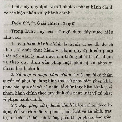 Luật Xử Lý Vi Phạm Hành Chính Năm 2012 ( Sửa Đổi, Bổ Sung Năm 2020, 2022, 2024, 2025)