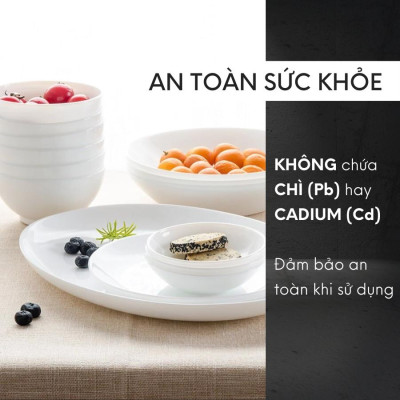 Bộ bát đĩa (tô, chén, dĩa) thủy tinh Luminarc Diwali 15 chi tiết, chịu sốc nhiệt tốt - DW15L