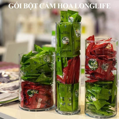 Thuốc Dưỡng Hoa Tươi Cắt Cành Nhập Khẩu Israel hiệu Longlife (1 thùng 1.000 gói 5gr) phù hợp dùng làm nước cắm hoa cho mọi loại hoa tại nhà và 14 ngày không cần thay nước mới