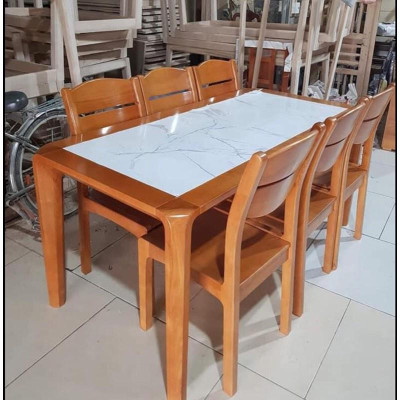 bộ bàn ăn cao cấp gỗ sồi nga