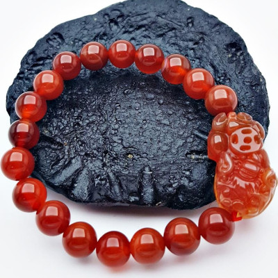 Gembank Vòng Tay Tỳ Hưu Đá Mã Não Tự Nhiên 9mm