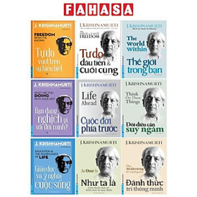 Combo Sách Của Jiddu Krishnamurti (Bộ 9 Cuốn)