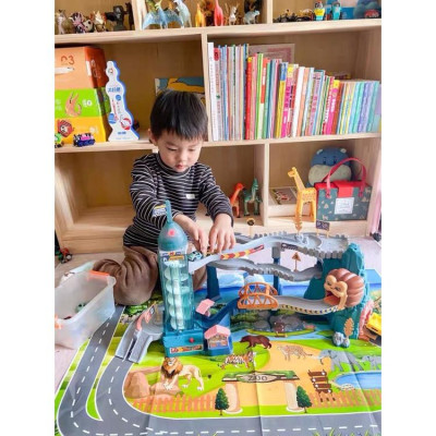 Đường hầm khủng long, bộ đường đua hầm sư tử kèm gara