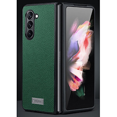 Ốp lưng da cho Samsung Galaxy Z Fold 6 (Fold 6) hiệu SULADA viền mềm chống sốc cao cấp - Hàng chính hãng.