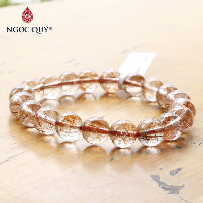 Vòng tay đá thạch anh tóc cam mệnh hoả, thổ - Ngọc Quý Gemstones