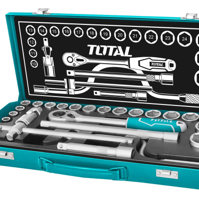 BỘ 24 CÁI SOCKET (1/2 INCH) & CẦN 2 CHIỀU TOTAL THT141253 - HÀNG CHÍNH HÃNG