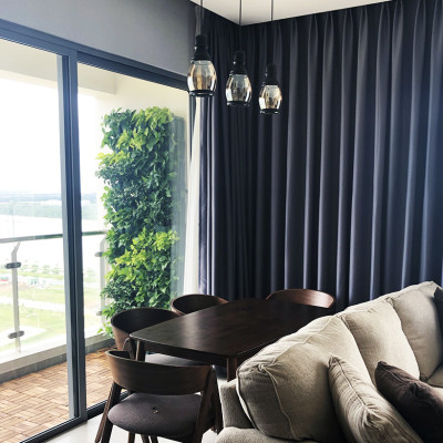 Chậu Trang Trí Cây Ban Công Đứng Vertical nhập khẩu Minigarden Bồ Đào Nha KÈM giải pháp Tưới Nhỏ Giọt Bán tự động dù ban công KHÔNG có vòi cấp nước (gồm 8 tầng Module + 1 Tray nước + Bộ tưới)