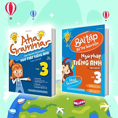 Sách - Aha Grammar - Ngữ Pháp & Bài Tập Bổ Trợ Toàn Diện Ngữ Pháp Tiếng Anh Lớp 3 Theo Chủ Đề - Combo 2 Cuốn - Megabook