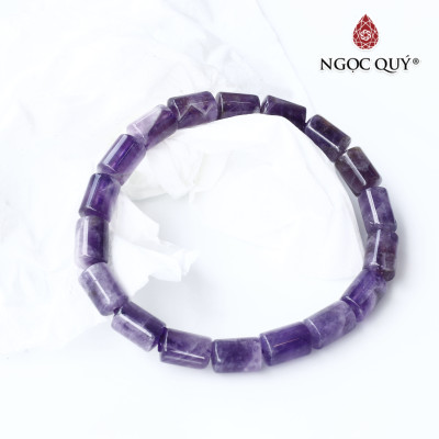 Vòng tay thạch anh tím đốt trụ - Ngọc Quý Gemstones