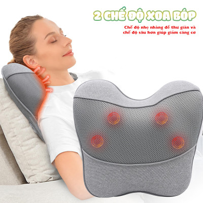 Gối massage lưng và cổ vai gáy hồng ngoại Booster Boluojun ST-1203