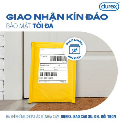 [MỚI] Bao cao su Durex Jeans cơ bản, bôi trơn, size 52.5mm, hộp 12 bao