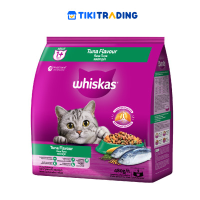 Thức Ăn Cho Mèo Whiskas Adult 1+ YearsVị Cá Ngừ 480g/Túi