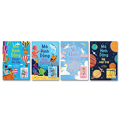 Combo: Mô Hình Động- Bé Ghép Mô Hình 3D: Dưới Đáy Biển + Những Chú Kỳ Lân Nhiệm Màu + Khinh Khí Cầu + Hệ Mặt Trời (Bộ 4 Cuốn)