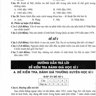 Đề Kiểm Tra, Đánh Giá Lịch Sử 9 (Bám Sát SGK Kết Nối Tri Thức Với Cuộc Sống) - HA