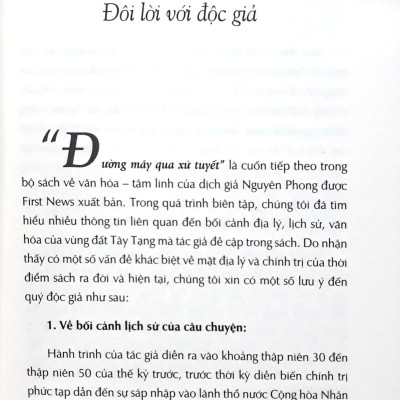 Đường Mây Qua Xứ Tuyết (Tái Bản)