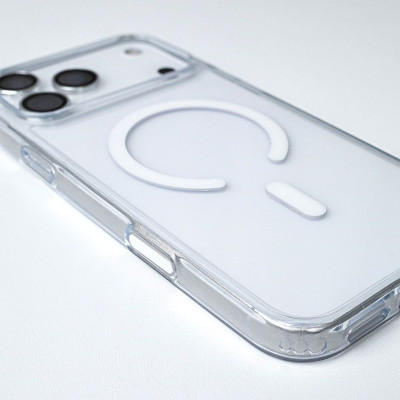 [Dành cho Iphone 17 Pro max] Ốp Lưng Trong Suốt Sạc Không Dây Có Nút Control Camera MIPOW KINGBULL Magnetic Tempered Glass_ Hàng chính hãng