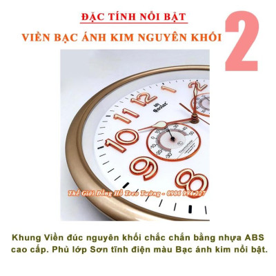 Đồng Hồ KIM TRÔI EASTAR Tròn có DẠ QUANG và NHIỆT ẨM KẾ Cơ Đo NHIỆT ĐỘ ĐỘ ẨM - Tặng Pin Maxell - Bảo Hành 1 Năm