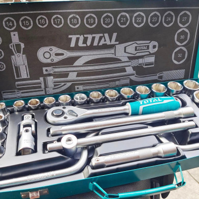 BỘ 24 CÁI SOCKET (1/2 INCH) & CẦN 2 CHIỀU TOTAL THT141253 - HÀNG CHÍNH HÃNG