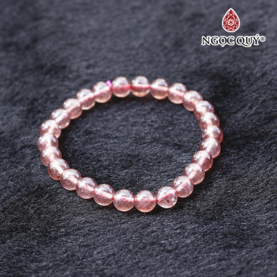 Vòng thạch anh dâu strawberry quartz mệnh hỏa, thổ - Ngọc Quý Gemstones