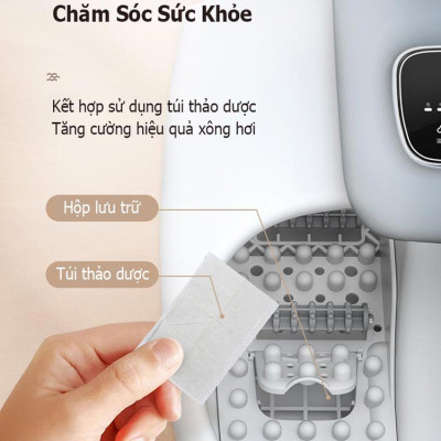 Máy xông hơi massage chân Leerkang LEK-818S massge nhiệt hồng ngoại 3 cấp, ánh sáng UV làm trắng khử trùng, có thể kết hợp sử dụng thảo dược, 4 in 1, hàng chính hãng