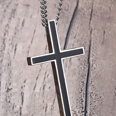 Mặt dây chuyền thánh giá MDC322 (Màu Đen)