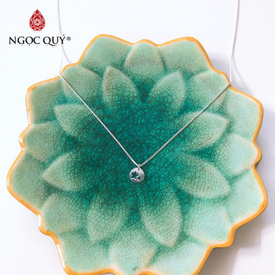 Dây chuyền bạc mặt 2 ngôi sao - Ngọc Quý Gemstones