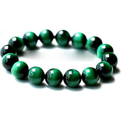 Vòng Tay Đá Mắt Hổ Xanh Lá 14MM