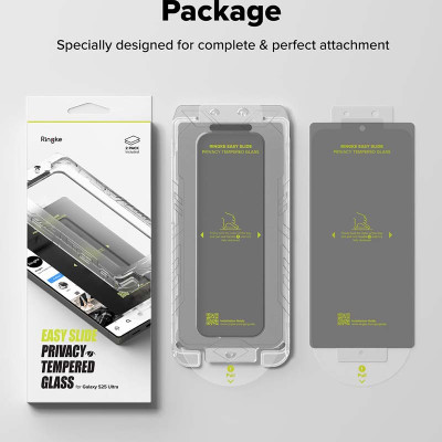 [Combo 2] Dán cường lực chống nhìn trộm cho Samsung Galaxy S25 Ultra RINGKE Easy Slide Privacy Tempered Glass - Hàng Chính Hãng
