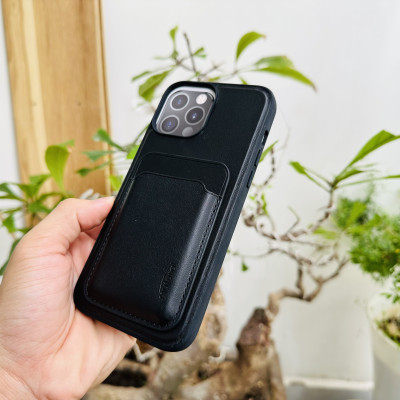 Ốp lưng da Mutural dành cho iPhone 13 Pro Max có nhét thẻ - hàng chính hãng
