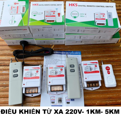 Bộ Điều Khiển Từ Xa 3000W 220V Khoảng Cách 1–5KM– Dùng Cho Máy Bơm, Đèn, Thiết Bị Công Suất Cao
