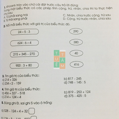 Sách - Tuyển chọn các bài toán hay và khó lớp 3