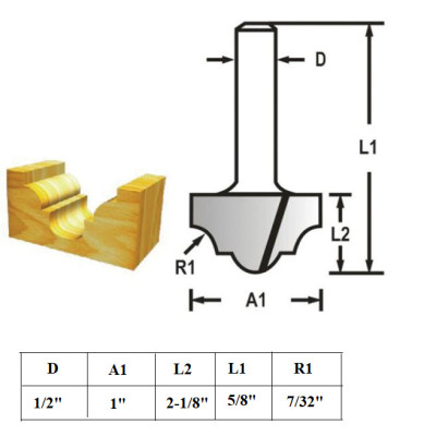 Mũi phay rãnh 1/2" Makita D-49694