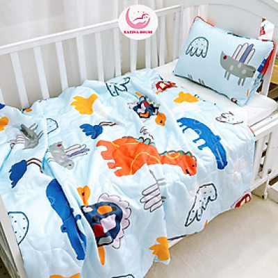 Bộ mền gối cho bé đi học Katina House, vải Tencel cao cấp mềm, mát lạnh, phù hợp 1-6t