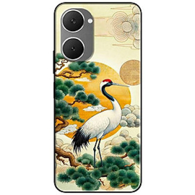 Ốp lưng cho Vivo Y03 - Y03T - Y18 - Y18S - Y18T - Y27 5G - Y28 4G - Y36 - Sếu Đầu Đỏ - Hàng Chính Hãng