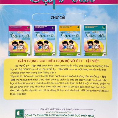 Vở Ô Ly Tập Viết - Chữ Cái - Theo Chuẩn Chương Trình Sách Giáo Khoa Mới