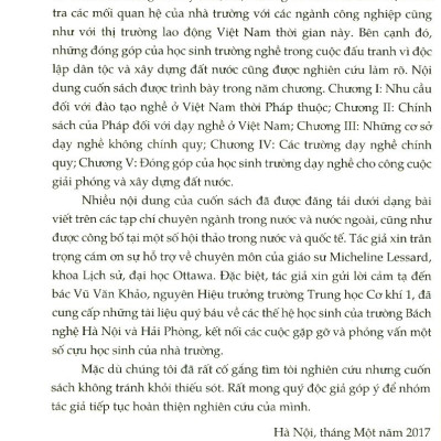 Trường Dạy Nghề Ở Việt Nam Thời Pháp Thuộc (1898-1945)