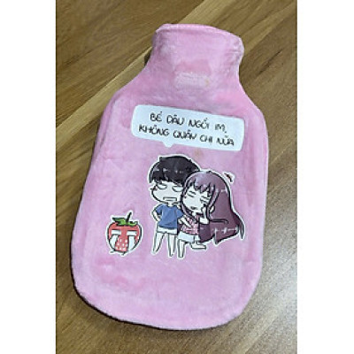 Túi chườm nóng lạnh 1000ml, túi chườm sưởi ấm giảm đau bụng kinh họa tiết dễ thương KÈM HỘP ĐỰNG