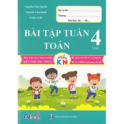 Sách - Bài tập tuần Toán 4 tập 1 (Biên soạn theo chương trình Kết nối tri thức)