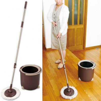 Bộ cây và bông lau nhà Azuma, với thiết kế vòng xoay 360 độ cho khả năng lau chùi, vệ sinh ở những vị trí khó với tới - nội địa Nhật Bản 