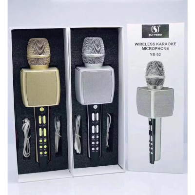 Micro karaoke bluetooth SuYosd YS 92 - Micro kèm loa karaoke - Kết nối bluetooth, USB, SD - Âm thanh cực hay, bắt giọng cực tốt, không hú rè - Tích hợp thu âm - Giao màu ngẫu nhiên - Hàng chính hãng