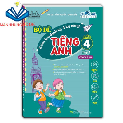 Sách - Combo 2C GLOBAL SUCCESS - BỘ ĐỀ KIỂM TRA ĐỊNH KỲ 4 KỸ NĂNG TIẾNG ANH LỚP 4