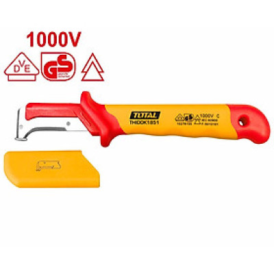 DỤNG CỤ TƯỚC DÂY ĐIỆN CÁCH ĐIỆN LƯỠI CONG TOTAL THIDCK1851 - HÀNG CHÍNH HÃNG
