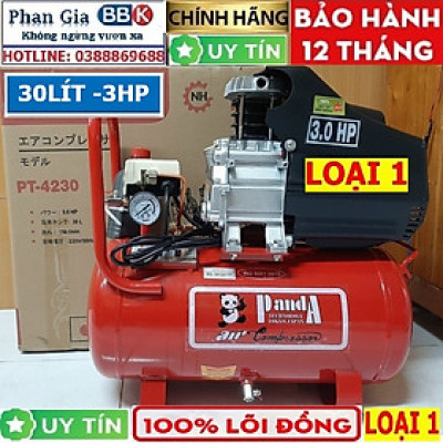 Máy Nén Khí Có Dầu Panda 3.0 HP 30L, máy nén khí mini, may nen khi 100% dây đồng