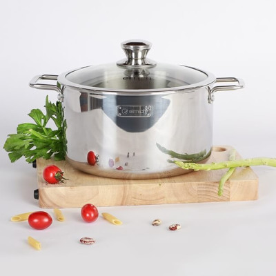 Nồi Inox 3 lớp đáy liền Elmich Trimax classic 2405OL 16cm, 2408OL 24cm, Hàng chính hãng, dùng được mọi loại bếp -JoyMall
