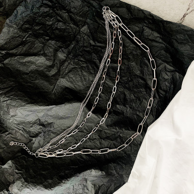 Vòng cổ titan nhiều lớp xích phong cách đường phố