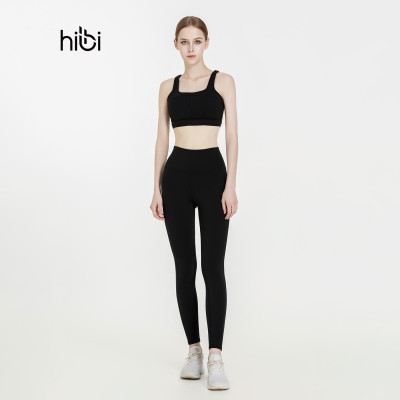 Áo bra tập Yoga Gym Hibi Sports BA527 kiểu cổ vuông 4 dây phối V, chất vải cao cấp, kèm mút ngực