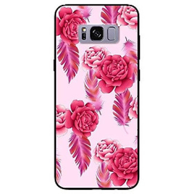 Ốp lưng dành cho Samsung S8 - S8 Plus - S9 Plus mẫu Mẫu Đơn Nền Hồng